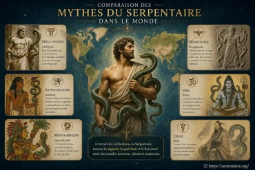 Comparaison des mythes du Serpentaire dans le monde